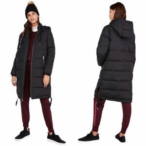 Express Black Long Puffer Coat